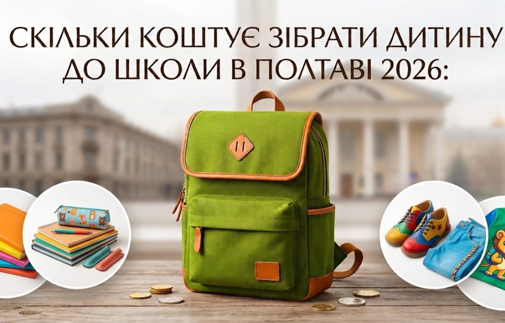 Скільки коштує зібрати дитину до школи в Полтаві в 2026 році: повний розрахунок бюджету